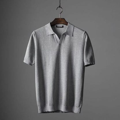 Men's Summer Polo Shirt Slim Fit Breathable Cotton
