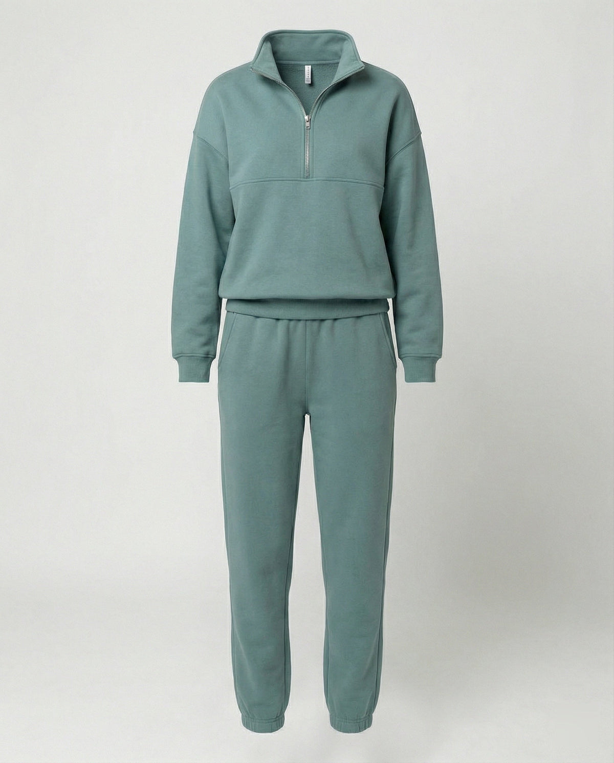 Zip-Hoodie des sportlichen Damen-Jogginganzugs mit durchgehendem Reissverschluss
