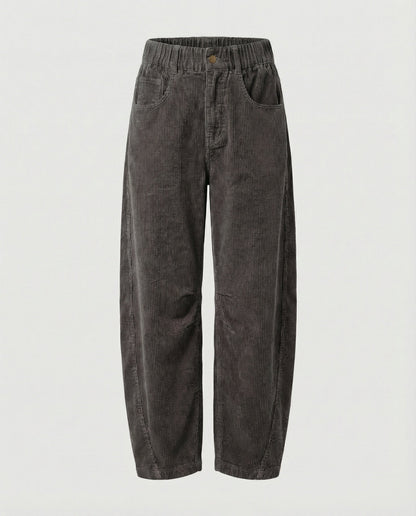 Damen Weite High Waist Cordhose