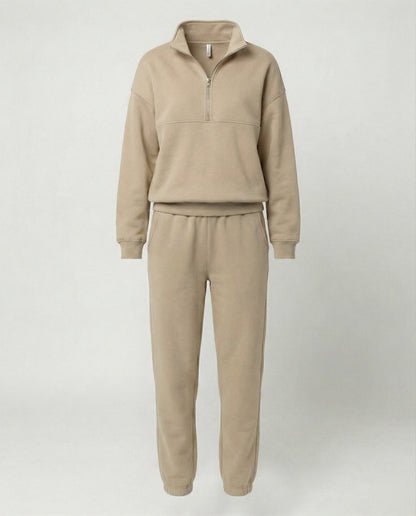 Damen Jogginganzug Mit Zip Hoodie Sportlich