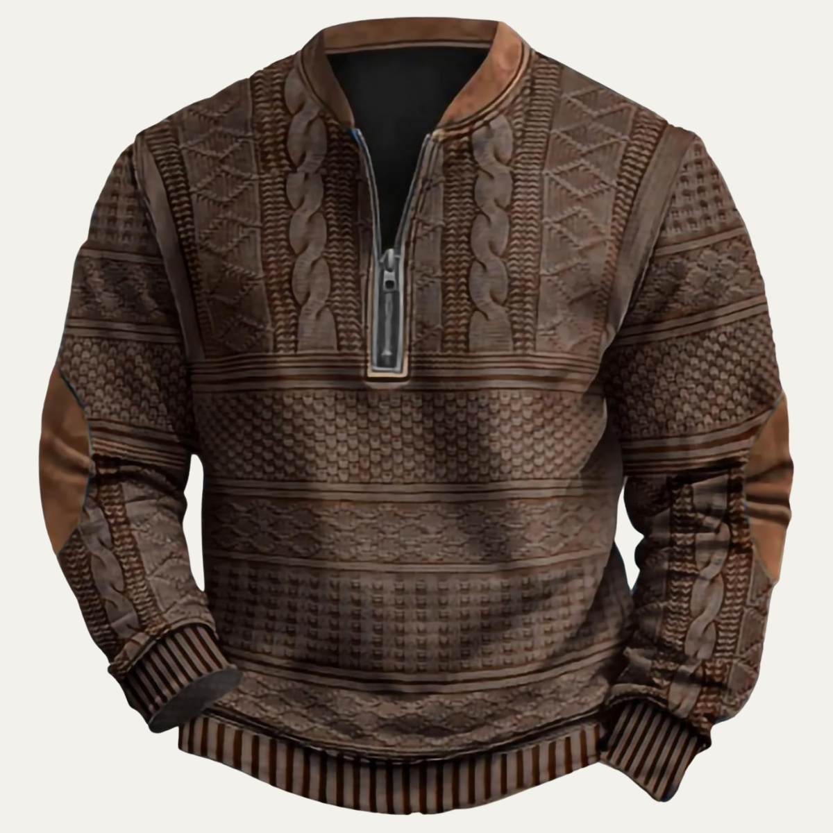 Detailansicht der Knopfleiste am eleganten Oversize-Cardigan