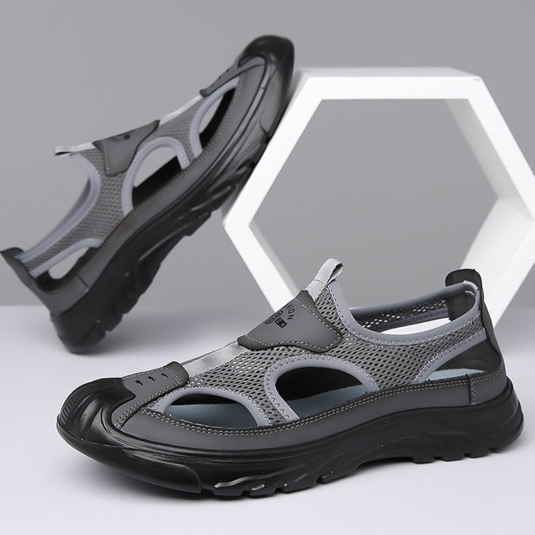 Herren Sommer orthopädische Sandalen mit atmungsaktivem Mesh und rutschfester Sohle