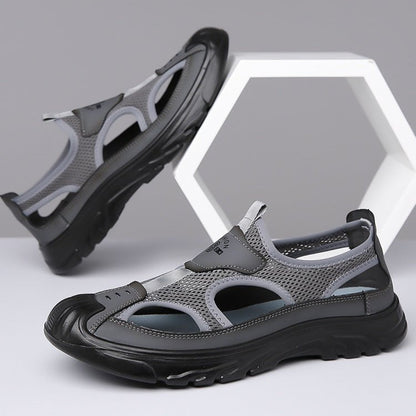 Herren Sommer orthopädische Sandalen mit atmungsaktivem Mesh und rutschfester Sohle