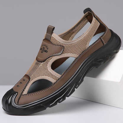 Herren Sommer orthopädische Sandalen mit atmungsaktivem Mesh und rutschfester Sohle
