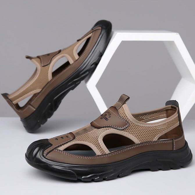 Herren Sommer orthopädische Sandalen mit atmungsaktivem Mesh und rutschfester Sohle