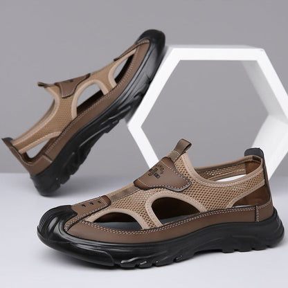 Herren Sommer orthopädische Sandalen mit atmungsaktivem Mesh und rutschfester Sohle