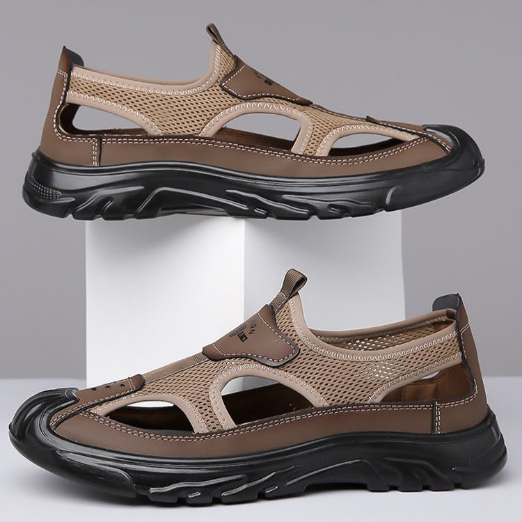 Herren Sommer orthopädische Sandalen mit atmungsaktivem Mesh und rutschfester Sohle