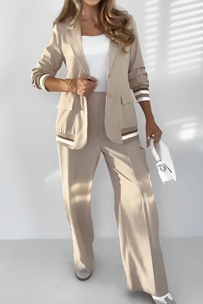 Women's Lounge Set Zipper Top and Straight Pants