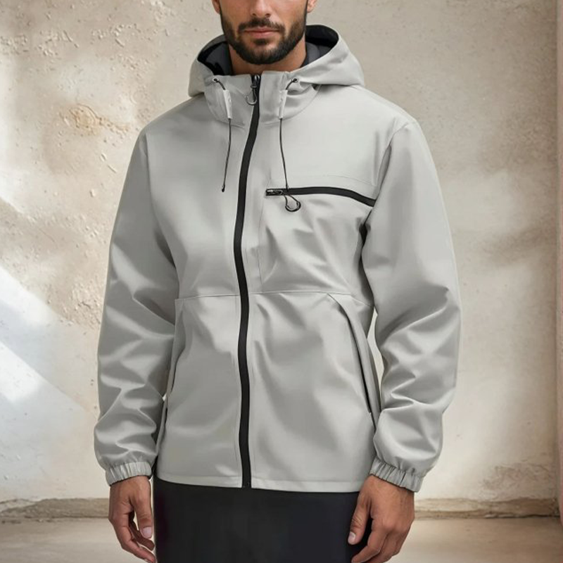 Herren Outdoorjacke Mit Mehreren Taschen Und Lockere Passform