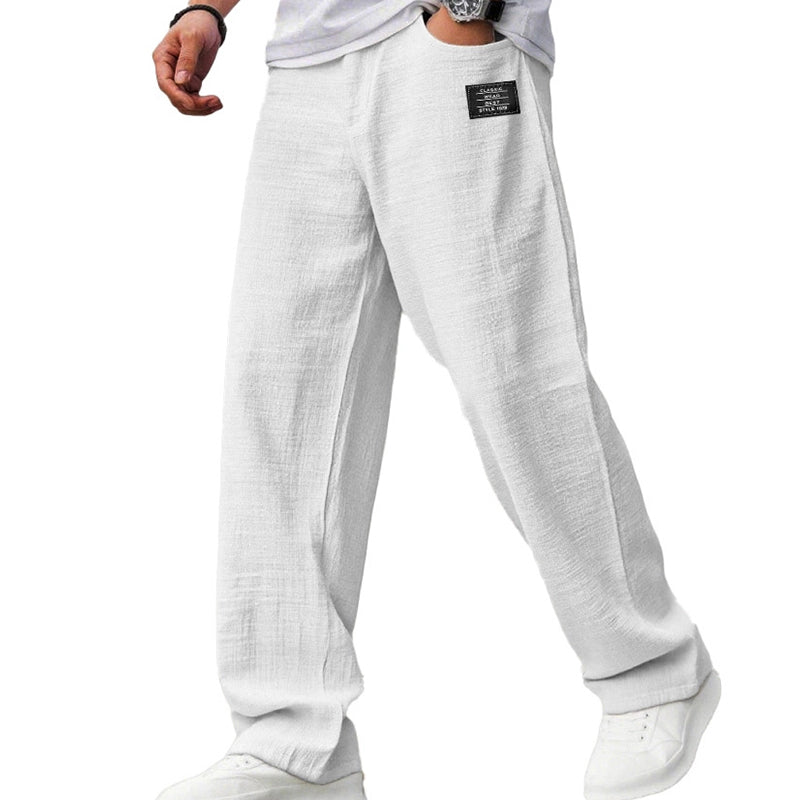Herren Hose mit Geradem Bein – Lockerer Schnitt Seitentaschen