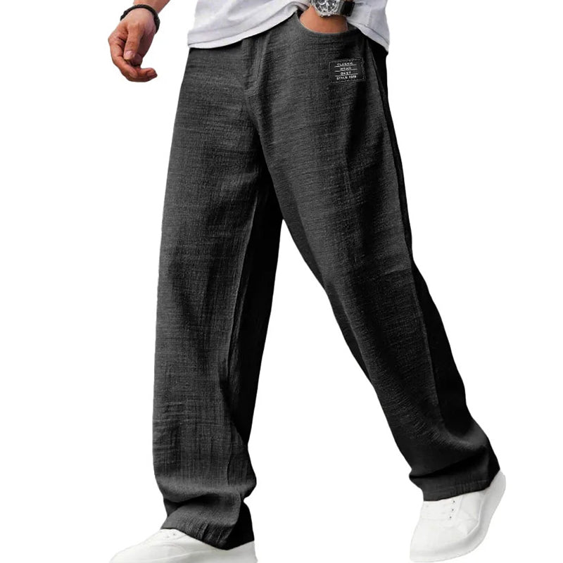 Herren Hose mit Geradem Bein – Lockerer Schnitt Seitentaschen