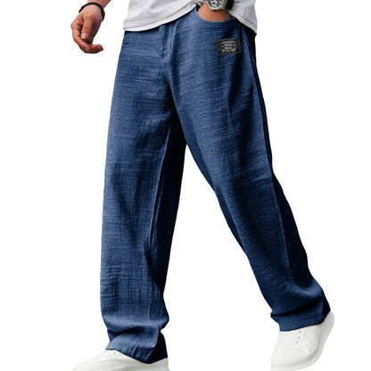 Herren Hose mit Geradem Bein – Lockerer Schnitt Seitentaschen