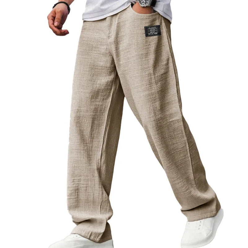 Herren Hose mit Geradem Bein – Lockerer Schnitt Seitentaschen