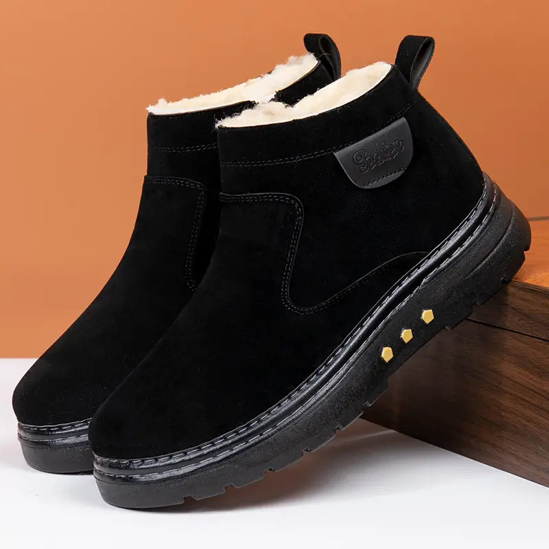 Men's Winter Boots with Fleece Lining, Padded Sole, and Non-Slip Outsole