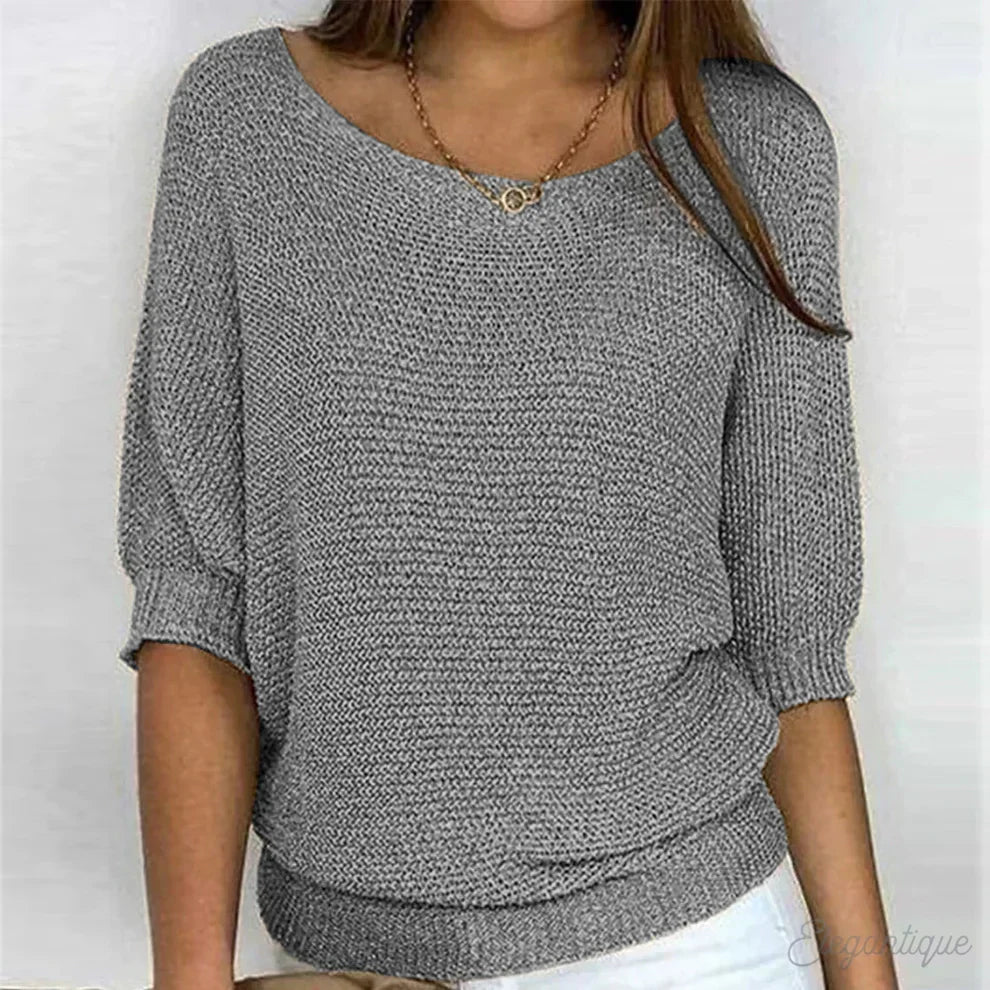 Feinstrickpullover für Damen in der Rückansicht