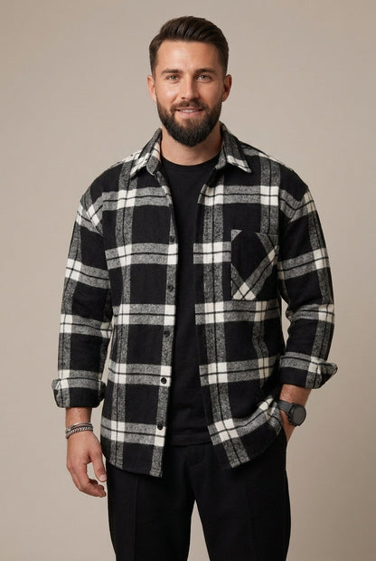 Herren Overshirt Kariert Relaxed Fit