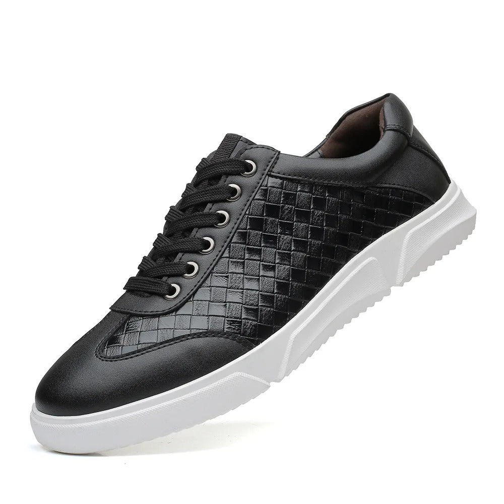 Herren-Slip-on-Sneaker mit kariertem Muster und gepolsterter Innensohle
