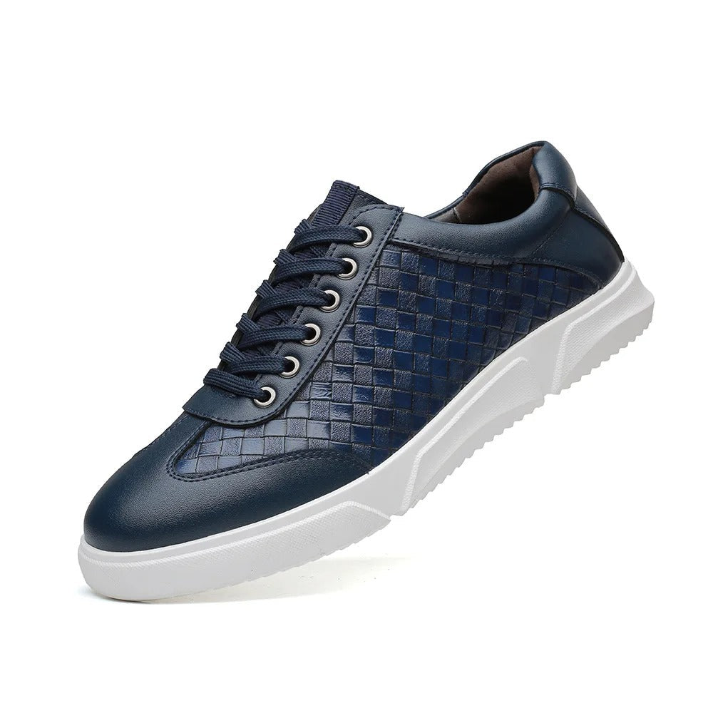 Herren-Slip-on-Sneaker mit kariertem Muster und gepolsterter Innensohle