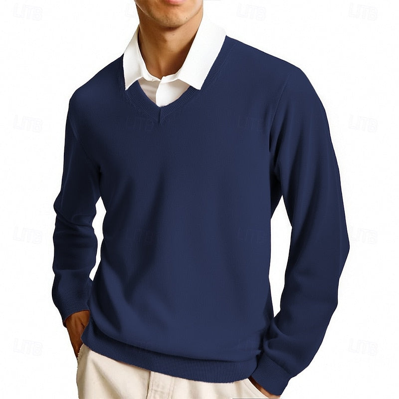 Herrenpullover Mit V Ausschnitt Klassisch
