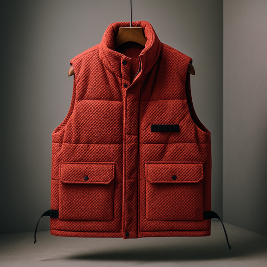 Herren Winterweste mit Stehkragen wasserabweisend mit Taschen