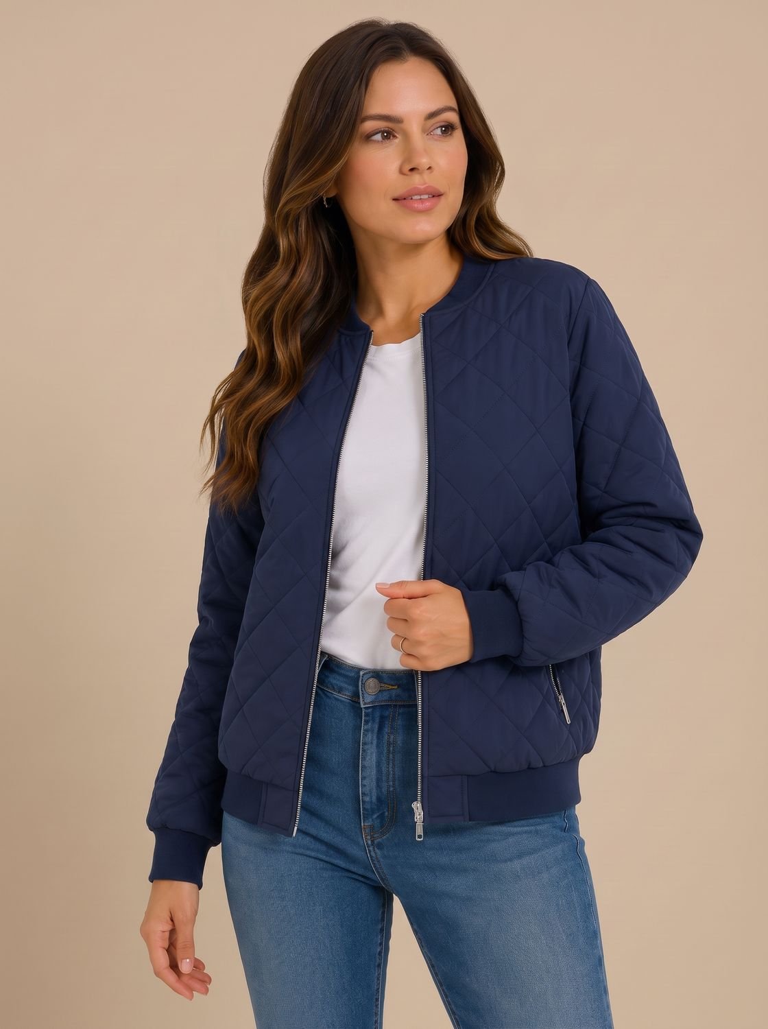 Damen-Steppblouson als vielseitige Übergangsjacke