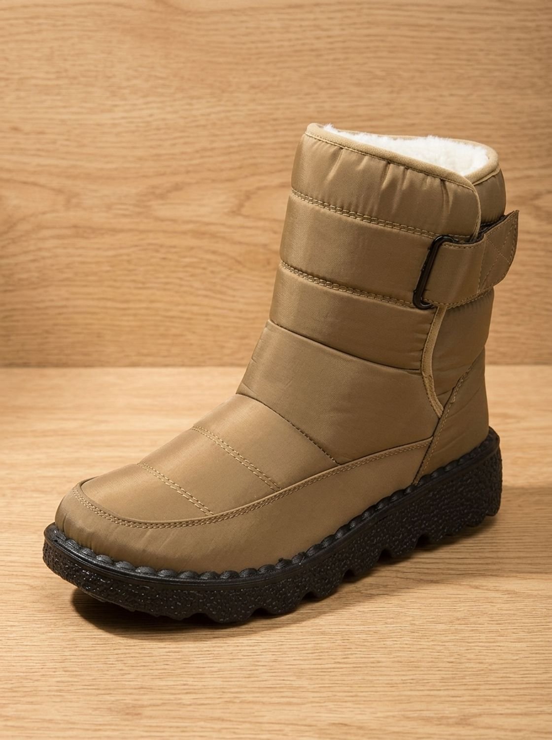 Paar wasserdichte Damen-Winterstiefel für kalte und verschneite Tage