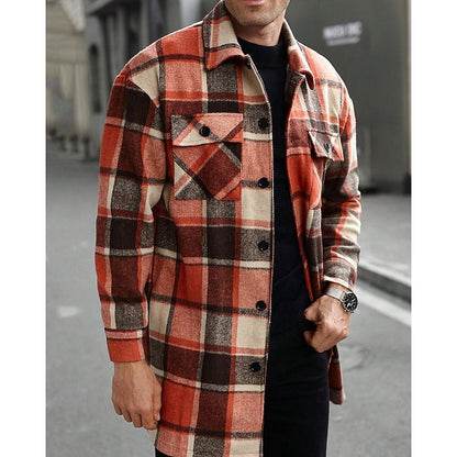 Karierte Herren-Hemdjacke im Overshirt-Stil in voller Ansicht